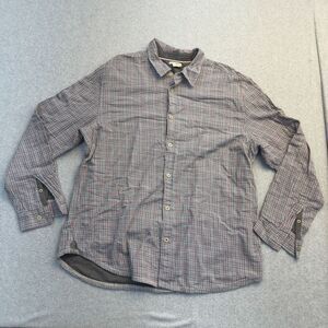 Carbon 2 Cobalt Shacket Mens XL Blue Red Grey Plaid Lined Long Sleeve Thick